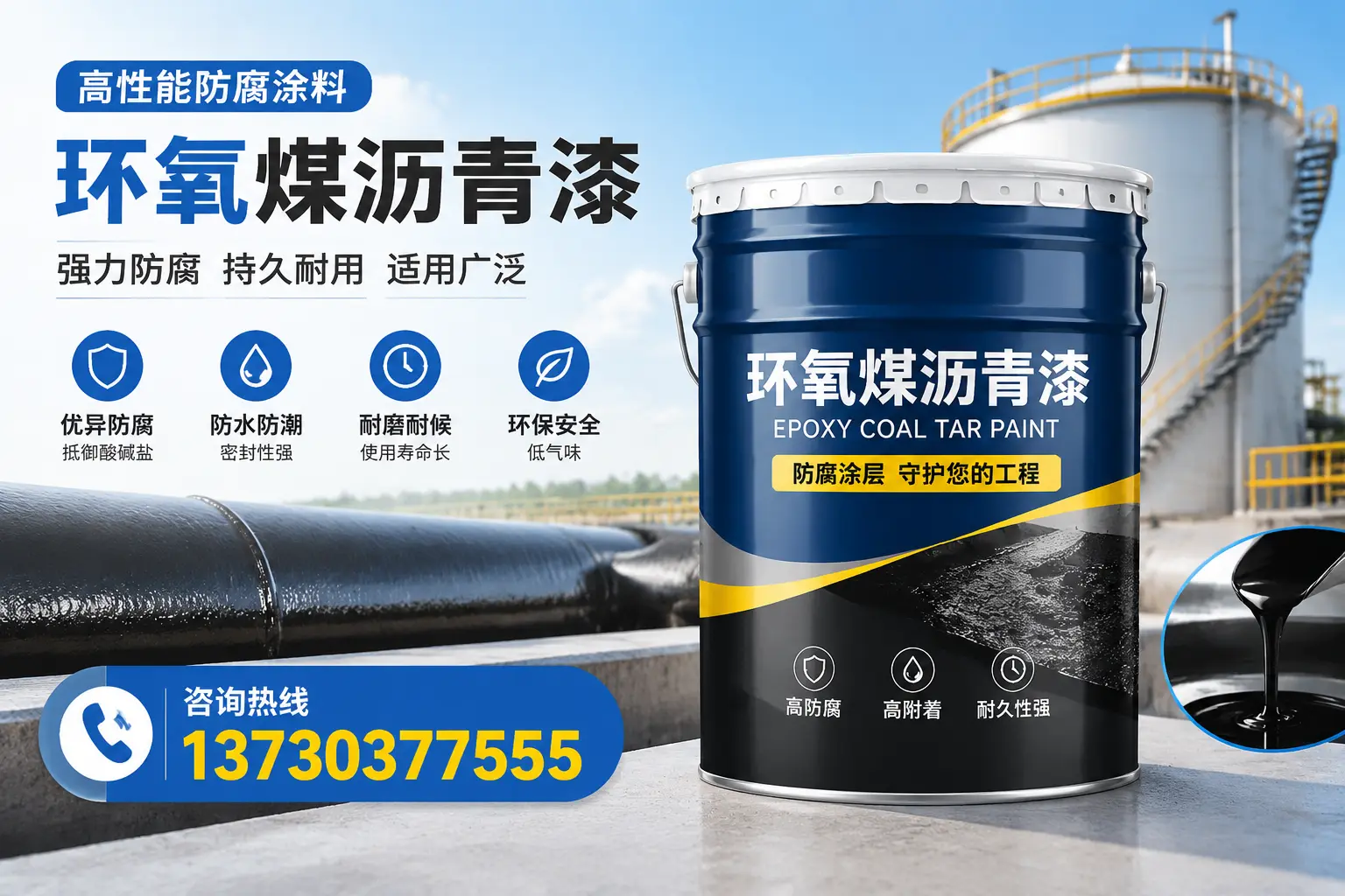 环氧煤沥青漆的耐久性分析,适合庆阳的使用场景